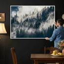 Foggy Mountain Forest Canvas Print, Misty Pine Trees Nature by MyGreatCanvas | Canvas Wall Art Prints | Photo Prints & Wall Decor