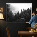 Black White Forest Wall Art Canvas Print, Misty Pine Tree by MyGreatCanvas | Canvas Wall Art Prints | Photo Prints & Wall Decor