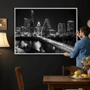 Austin Skyline Wall Art Canvas Print, Austin Downtown Night by MyGreatCanvas | Canvas Wall Art Prints | Photo Prints & Wall Decor