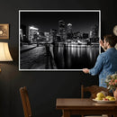 Boston Wall Art Canvas Print, Boston City Downtown Night by MyGreatCanvas | Canvas Wall Art Prints | Photo Prints & Wall Decor