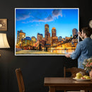 Boston Wall Art Canvas Print, Boston City Downtown Night by MyGreatCanvas | Canvas Wall Art Prints | Photo Prints & Wall Decor