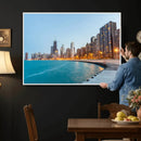 Chicago Wall Art Canvas Print, Chicago City Downtown Night by MyGreatCanvas | Canvas Wall Art Prints | Photo Prints & Wall Decor