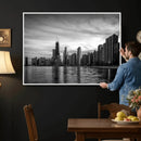 Chicago Wall Art Canvas Print, Chicago City Downtown Night by MyGreatCanvas | Canvas Wall Art Prints | Photo Prints & Wall Decor