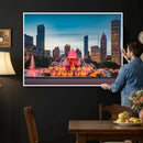 Chicago Wall Art Canvas Print - Chicago City Downtown Night by MyGreatCanvas | Canvas Wall Art Prints | Photo Prints & Wall Decor