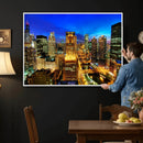 Chicago Wall Art Canvas Print - Chicago City Downtown Night by MyGreatCanvas | Canvas Wall Art Prints | Photo Prints & Wall Decor