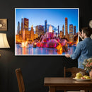 Chicago Wall Art Canvas Print, Chicago City Downtown Night by MyGreatCanvas | Canvas Wall Art Prints | Photo Prints & Wall Decor