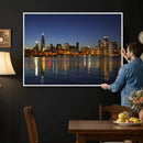 Chicago Wall Art Canvas Print - Chicago City Downtown Night by MyGreatCanvas | Canvas Wall Art Prints | Photo Prints & Wall Decor
