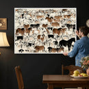 Farmhouse Animals Horse Longhorn Cow Wall Art Canvas Print - by MyGreatCanvas | Canvas Wall Art Prints | Photo Prints & Wall Decor