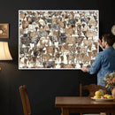 Abstract Longhorn Wall Art Canvas Print - Cow Animal Drawing by MyGreatCanvas | Canvas Wall Art Prints | Photo Prints & Wall Decor