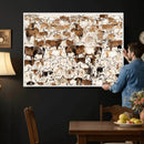 Large Longhorn Wall Art Canvas Print - Abstract Cow Animal by MyGreatCanvas | Canvas Wall Art Prints | Photo Prints & Wall Decor