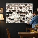 Abstract Texas Longhorn Print - Longhorn Herd Print for by MyGreatCanvas | Canvas Wall Art Prints | Photo Prints & Wall Decor