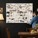 Abstract Texas Cow Canvas Print for Cabin and Western Home by MyGreatCanvas | Canvas Wall Art Prints | Photo Prints & Wall Decor