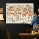Gazelle Wall Art Canvas Print - Abstract Antelope Wall Art by MyGreatCanvas | Canvas Wall Art Prints | Photo Prints & Wall Decor