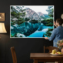 Alpine Mountain Lake Wall Art Canvas Print – Turquoise by MyGreatCanvas | Canvas Wall Art Prints | Photo Prints & Wall Decor