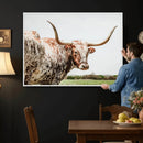 Texas Catle Longhorn Wall Art Canvas Print for Farmhouse by MyGreatCanvas | Canvas Wall Art Prints | Photo Prints & Wall Decor
