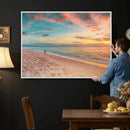 Beach Walk Wall Art Canvas Print – Soft Coastal Photography by MyGreatCanvas | Canvas Wall Art Prints | Photo Prints & Wall Decor
