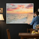 Sunset Beach Wall Art Canvas Print – Soft Coastal by MyGreatCanvas | Canvas Wall Art Prints | Photo Prints & Wall Decor