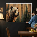 Grizzly Bear Wall Art Canvas Print, Rustic Wildlife Bear by MyGreatCanvas | Canvas Wall Art Prints | Photo Prints & Wall Decor