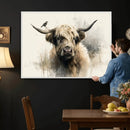 Abstract Highland Cow Wall Art Canvas Print, Rustic Farm by MyGreatCanvas | Canvas Wall Art Prints | Photo Prints & Wall Decor