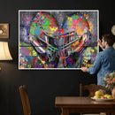 Graffiti Football Helmets Wall Art Canvas Print, Urban by MyGreatCanvas | Canvas Wall Art Prints | Photo Prints & Wall Decor
