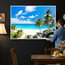 Tropical Beach Wall Art Canvas Print, Palm Tree Ocean by MyGreatCanvas | Canvas Wall Art Prints | Photo Prints & Wall Decor