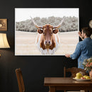 Texas Longhorn Bull Wall Art Canvas Print, Rustic Western by MyGreatCanvas | Canvas Wall Art Prints | Photo Prints & Wall Decor