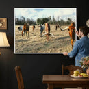 Texas Longhorn Wall Art Canvas Print, Western Ranch Cattle by MyGreatCanvas | Canvas Wall Art Prints | Photo Prints & Wall Decor