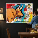 Basquiat Style Bull Graffiti Wall Art Canvas Print, Street by MyGreatCanvas | Canvas Wall Art Prints | Photo Prints & Wall Decor