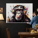 Dj Monkey Wall Art Canvas Print – Colorful Pop Art Banksy by MyGreatCanvas | Canvas Wall Art Prints | Photo Prints & Wall Decor