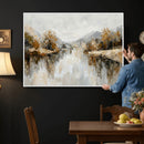 Abstract Landscape Wall Art Canvas Print, Modern Lake by MyGreatCanvas | Canvas Wall Art Prints | Photo Prints & Wall Decor