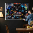 Graffiti American Football Player Street Art Wall Art Canvas by MyGreatCanvas | Canvas Wall Art Prints | Photo Prints & Wall Decor