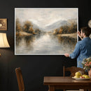 Neutral Abstract River Landscape Wall Art Canvas Print by MyGreatCanvas | Canvas Wall Art Prints | Photo Prints & Wall Decor