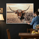 Texas Longhorn Wall Art Canvas Print – Western Cattle Ranch by MyGreatCanvas | Canvas Wall Art Prints | Photo Prints & Wall Decor