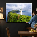 Coastal Lighthouse Wall Art Canvas Print, Cliffside Ocean by MyGreatCanvas | Canvas Wall Art Prints | Photo Prints & Wall Decor