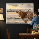 Texas Longhorn Wall Art Canvas Print, Western Ranch Bull by MyGreatCanvas | Canvas Wall Art Prints | Photo Prints & Wall Decor