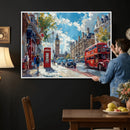 London City Street Wall Art Canvas Print, Big Ben & Red Bus by MyGreatCanvas | Canvas Wall Art Prints | Photo Prints & Wall Decor