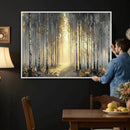Abstract Birch Forest Wall Art Canvas Print – Modern Gold by MyGreatCanvas | Canvas Wall Art Prints | Photo Prints & Wall Decor