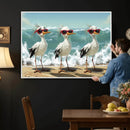 Funny Seagull Wall Art Canvas Print Beach Birds With by MyGreatCanvas | Canvas Wall Art Prints | Photo Prints & Wall Decor