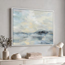 Abstract Coastal Landscape Wall Art Canvas Print – Soft Blue