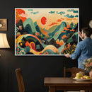 Yayoi Kusama Boho Mountain Landscape Large Wall Art, by MyGreatCanvas | Canvas Wall Art Prints | Photo Prints & Wall Decor