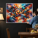 Geometric Abstract Wall Art Canvas Print, Orange Blue by MyGreatCanvas | Canvas Wall Art Prints | Photo Prints & Wall Decor