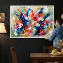 Geometric Abstract Wall Art Canvas Print, Orange Blue by MyGreatCanvas | Canvas Wall Art Prints | Photo Prints & Wall Decor