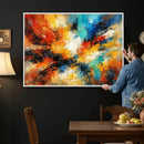 Lyrical Abstract Wall Art Canvas Print, Orange Blue Abstract by MyGreatCanvas | Canvas Wall Art Prints | Photo Prints & Wall Decor