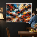 Lyrical Abstrac Wall Art Canvas Print, Orange Blue Abstract by MyGreatCanvas | Canvas Wall Art Prints | Photo Prints & Wall Decor