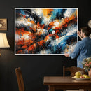 Geometric Abstract Wall Art Canvas Print, Orange Blue by MyGreatCanvas | Canvas Wall Art Prints | Photo Prints & Wall Decor
