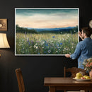 Wildflower Meadow Oil Painting Canvas — Daisy Lavender