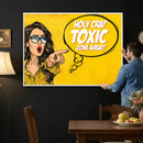 Pop Art Print Bathroom Sign Wall Art Canvas Print — Funny by MyGreatCanvas | Canvas Wall Art Prints | Photo Prints & Wall Decor
