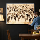 Texas Longhorn Sepia Canvas Wall Art, Western Cattle by MyGreatCanvas | Canvas Wall Art Prints | Photo Prints & Wall Decor