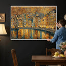 Gustav Klimt Golden Cityscape Wall Art Canvas Print, Framed by MyGreatCanvas | Canvas Wall Art Prints | Photo Prints & Wall Decor