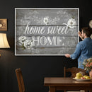 Home Sweet Home Sign Wall Art Canvas Print, Floral Farmhouse by MyGreatCanvas | Canvas Wall Art Prints | Photo Prints & Wall Decor